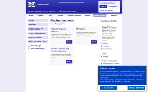 Placing business - Halifax Intermediaries