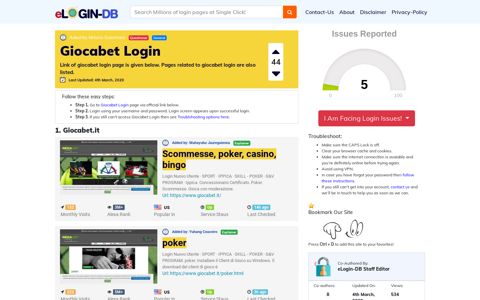Giocabet Login - A database full of login pages from all over ...