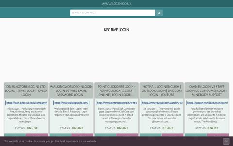 kfc rmf login - General Information about Login - logen