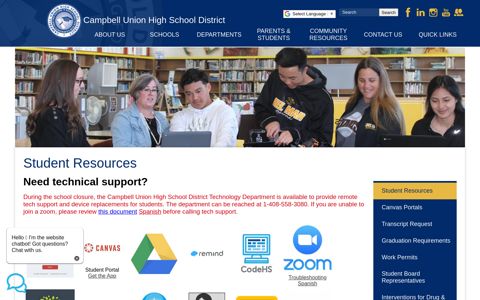 Student Resources - Miscellaneous - Campbell Union High ...