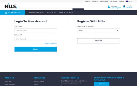 Login To Your Account - Hills