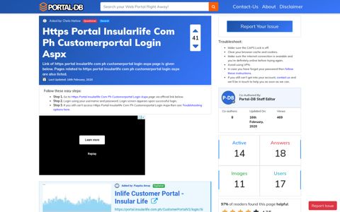 Https Portal Insularlife Com Ph Customerportal Login Aspx