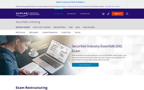 FINRA Securities Industry Essentials Exam | Kaplan Financial ...