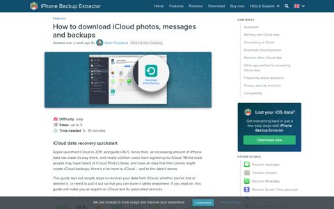 How to download iCloud photos, messages and backups