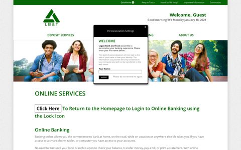 Online Banking | Logan Bank and Trust
