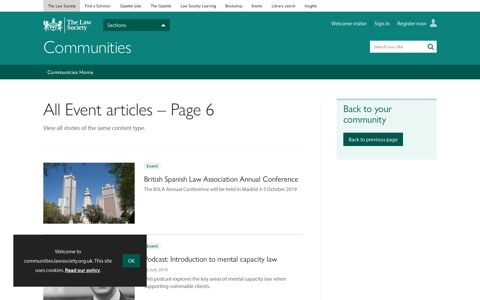 All Event articles – Page 6 | Communities - The Law Society