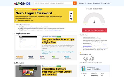 Nero Login Password