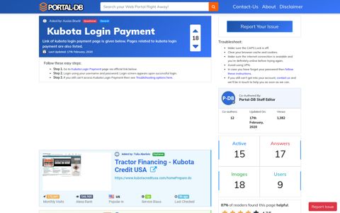 Kubota Login Payment - Portal-DB.live