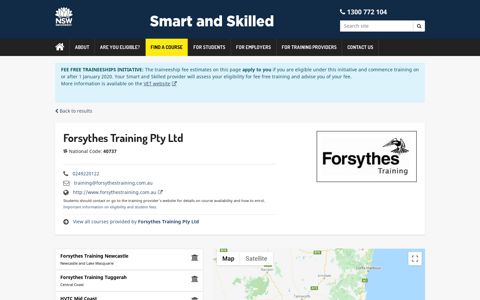 Forsythes Training Pty Ltd - Smart and Skilled