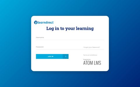 Log in to your learning - site name
