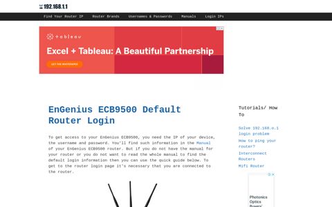 EnGenius ECB9500 - Default login IP, default username ...