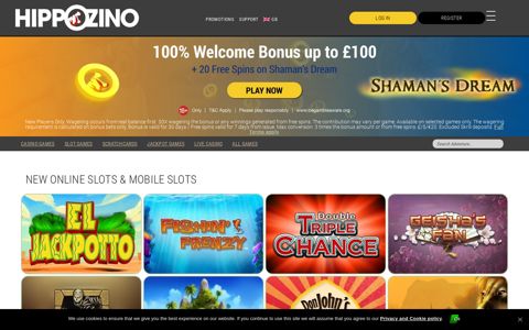 Hippozino Casino - UK Online Casino & Mobile Slots Site