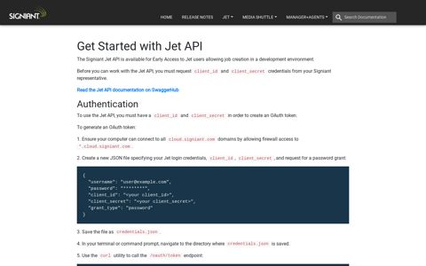 Get Started with Signiant Jet API — Signiant Developer ...