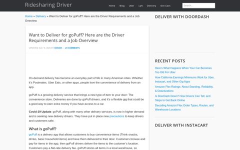 Want to Deliver for goPuff? Here are the Driver Requirements ...