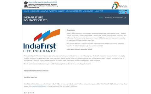 IndiaFirst Life Insurance Co. Ltd | Insurance
