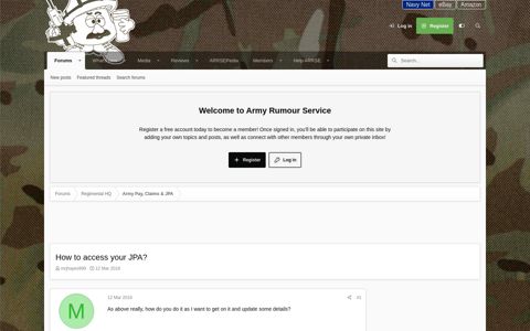 How to access your JPA? | Army Rumour Service