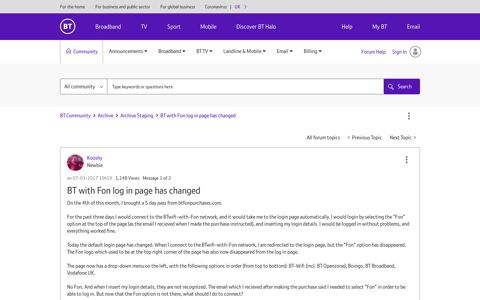 BT with Fon log in page has changed - BT Community