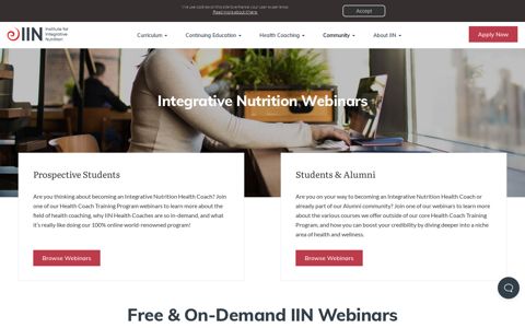 Integrative Nutrition Webinars | Institute for Integrative Nutrition