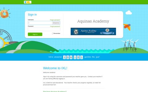 Aquinas Academy - IXL