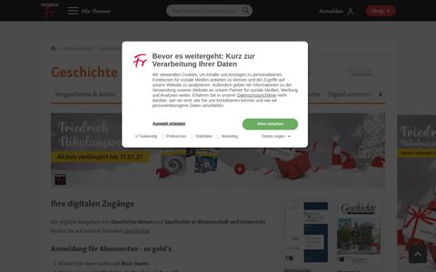 Anleitung digitale Zeitschrift Geschichte - Friedrich Verlag