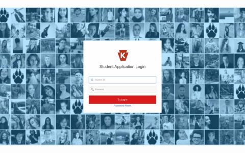 Student Application Login - Login Page