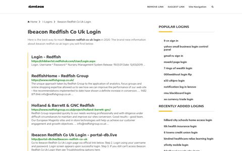 Ibeacon Redfish Co Uk Login ❤️ One Click Access - iLoveLogin