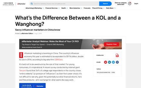 What's the Difference Between a KOL and a Wanghong ...