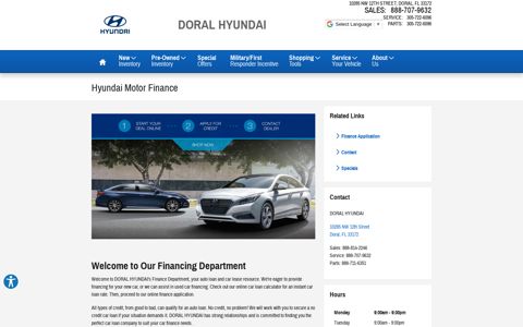 Hyundai Motor Finance | Doral Hyundai