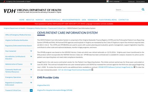 OEMS Patient Care Information System – Emergency Medical ...