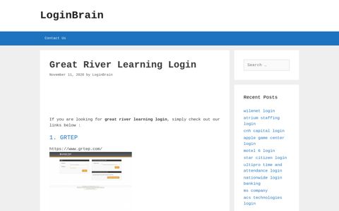 Great River Learning Grtep - LoginBrain