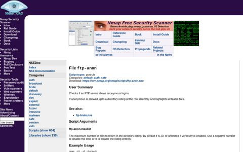 ftp-anon NSE Script - Nmap