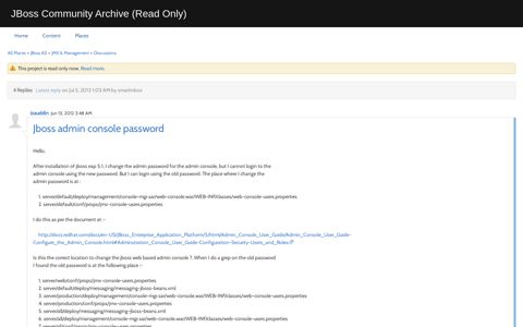 Jboss admin console password| JBoss.org Content Archive ...