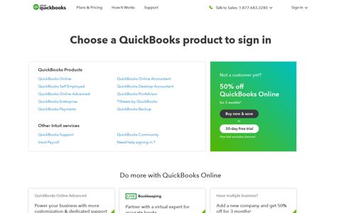 QuickBooks Online Login - QuickBooks - Intuit