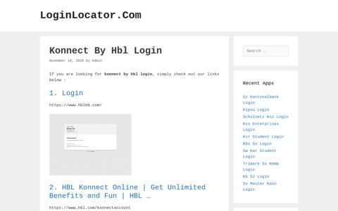 Konnect By Hbl Login - LoginLocator.Com