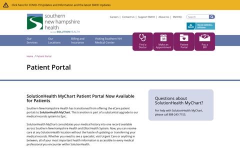 Patient Portal - Southern New Hampshire Health