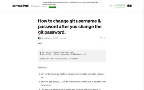 How to change git username & password after you change the ...
