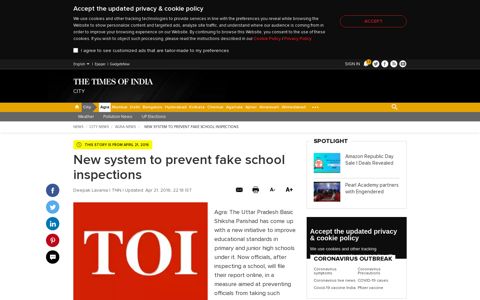 New system to prevent fake school inspections | Agra News ...