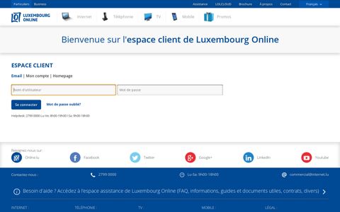 Espace client - Luxembourg Online