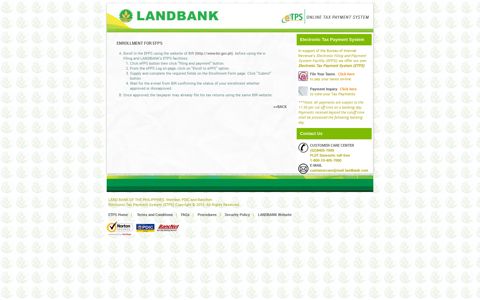 Electronic Tax Payment System - || Land Bank of the ...