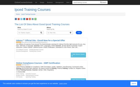 Ipced Training Courses - OnlineCoursesSchools.com