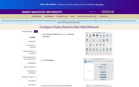 Configure Dukes Email in Mac ... - James Madison University