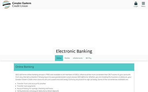 Electronic Banking - GECU