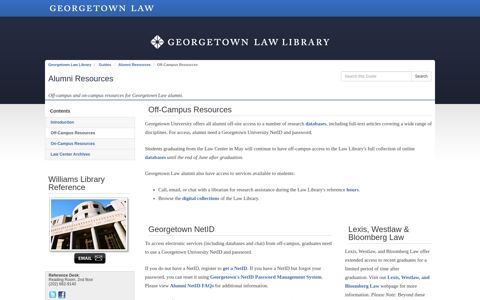 Off-Campus Resources - Guides at Georgetown Law Library