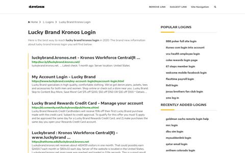 Lucky Brand Kronos Login ❤️ One Click Access - iLoveLogin