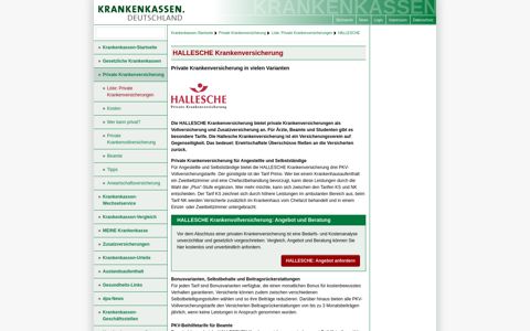 HALLESCHE Krankenversicherung a.G. - Krankenkassen.de