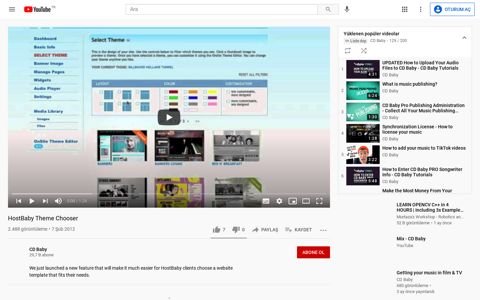 HostBaby Theme Chooser - YouTube