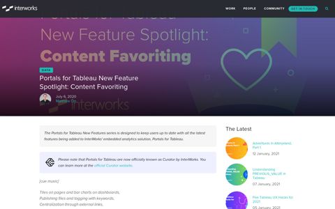 Portals for Tableau New Feature Spotlight ... - InterWorks