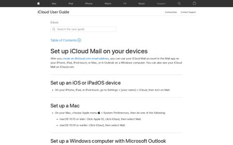 Set up iCloud Mail on your devices - Apple Support