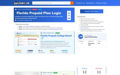 Florida Prepaid Plan Login - Logins-DB