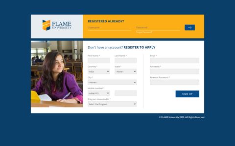 Login Page - FLAME University